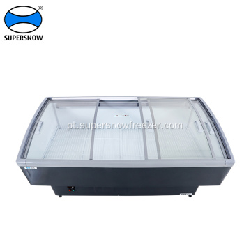 Top Glass Door Display Deep Food Freezer